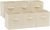 Amazon Basics – Organizador de cubos de almacenamiento de tela plegable con asas, color beige, paquete de 6