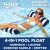 Aqua 4-in-1 Monterey Hamaca Flotador inflable para piscina, Hamaca multiusos para piscina (sillín, sillón, hamaca, Drifter) silla para piscina, hamaca de agua portátil, azul marino – Hamaca, 10.25″ x 11.5″ x 1.5″
