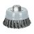 Carda copa 4′ alambre trenzado fino, Multi-rosca, Truper