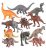 7 Realistas Dinosaurios Canguro (juego De 12) Jumbo Surtido
