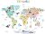Decowall Dat-1615s Animal Mundial Mapa De Los Niños Etiqueta