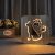 Perro Creativa 3d Lámpara De Madera, Usb Tabla De Luz Led Lu