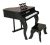 Schoenhut 30-key Fancy Baby Grand With Bench,black