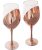 Mygift Copas De Vino Con Tallo De Cobre, 14 Onzas, Para Cena