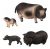 Homnive – Figuras De Animales Realistas – 4 Piezas De Cerdo