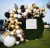 Beaumode Diy Negro Oro Blanco Orgánica Globo Garland Arco Ki