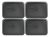 Pyrex 7210-pc Rectangulo 3 Copa Gris Carbón Tapa De Almacena