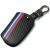 Ijdmtoy M-colored Stripe Black Carbon Fiber Pattern Leather