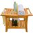 Zhuoyue – Taburete De Baño De Bambú Con Estante De Almacenam