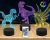 3 Luces Nocturnas Niños Pará, Lámpara De Noche De Un Dinosau