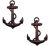 Wall, 2 Pcs Ancla Náutica Hook Moldeada De Hierro Sólido Dec