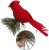 – 10 Unidades De 5,9 En De Pájaros Cardenales Artificiales