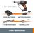 Worx Switchdriver 2-en-1 Sin Cuerda Taladro Y Eje Impulsor C