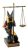 Figura De Anubis Con La Balanza De La Justicia, Color Negro