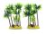M2cbridge Conjunto De 2 Plantas De Plástico Coco Palmera Par