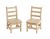Ecr4kids 10  Hardwood 3-rung Ladderback Silla, Natural (2-pa
