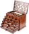 Organizador Joyero Alhajero Kendal, Madera Marrón Oscuro