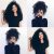 Clip 3b 3c Afro Rizado Rizado Afroamericano En Extensiones D