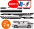 Kit Vinil Sticker Franjas Cofre Lateral Espejo Auto Racing