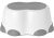 Bumbo Taburete De Paso, Fresco Gris, Blanco