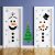 Pegatinas Para Puerta De Muñeco De Nieve Con Diseño De Muñec