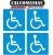 Stickers Para Discapacitados 4 piezas Señalamiento Para Autos
