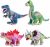 Dinosaurio De Peluche De Felpa Animal Juego De 4 Dinosaurio