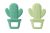 Sugarbooger Silicona Mordedor Set-de-dos, Feliz Cactus