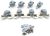 8 Pcs Superior/inferior Para Riel De Puerta De Ducha Rollers