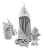 Bebé Aspen Gris Shark Baño Conjunto, Gris