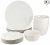 Amazonbasics 18 Piezas De Vajilla Blanca De Cocina, Platos,