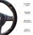 Bokin Steering Wheel Cover Black Microfiber Leather And Visc