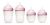 Comotomo 5 Oz Y 8 Oz Botellas Del Bebé, Paquete De 4 (rosa)