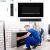 Xbeauty Chimenea Eléctrica De 42 Empotrada En La Pared Y Mo