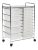 Carrito Con Ruedas Cajonera Organizador 15 Cajones Clear