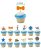Blippi Party Supplies Decoraciones De Cumpleaños, 91 Piezas