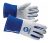 Guantes De Soldadura, M, Ala, 11en, Blanco / Azul, Pr