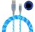 Micro Usb Cable 6ft 2 Pack, Led Visible Flowing Light Up And
