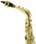 Saxofon E Flat Alto Mendini Lacado En Dorado