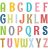 Decowall Da-1701a Mayúsculas Del Alfabeto De Abc De La Letra