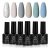 Beetles Cold Glitter Gel Nail Polish Set – 6 Nude Grey Brown