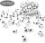Weekjoey 104pcs Plaza De Silicona Cuentas Cuentas Alfabeto I