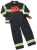 Aeromax Jr. Bomberos Bunker Gear, Negro, Tamaño 6/8