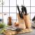 Juego De Cuchillos De Cocina De Damasco De 9 Piezas Con Bloq