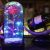Regalo De San Valentín-galaxy Rose (rainbow Led Luces En Cri