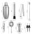Camarero Kit Con Soporte Negro, 10 Piezas Coctelera Bastidor