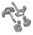 Mxfans Silver Aluminum Alloy Upgrade Parts Scx0002 C-hub Car