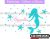 Vinil Decorativo Pared  Personalizado Infantil Sirena Pd1