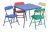 Mesa Y 4 Sillas Plegables Colores Plegables