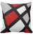 Set De 4 Fundas Para Almohada 18×18 Pulgadas, Rojo Con Gris